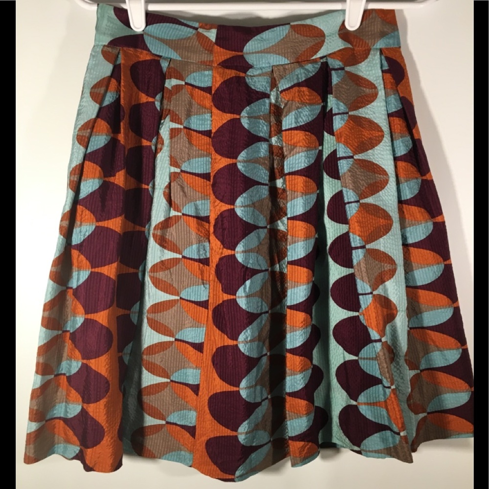 HD in Paris Silk Skirt, multicolor texture, SZ 4